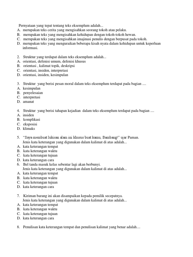 Soal Teks Eksemplum Lina Pdf