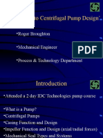 Introduction To Centrifugal Pump Design': - Roger Broughton - Mechanical Engineer - Process & Technology Department
