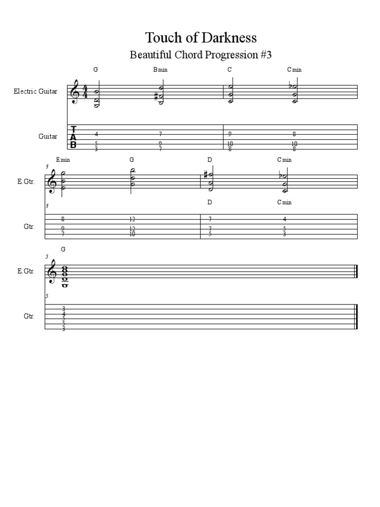 A Melancholy Melody A ThreeChord Guitar Progression Evoking Feelings