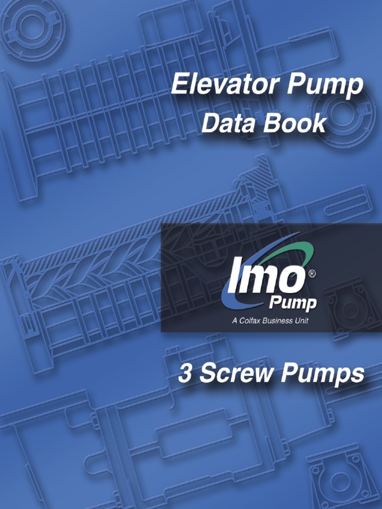 IMO Elevator Pump PDF Belt (Mechanical) Pump