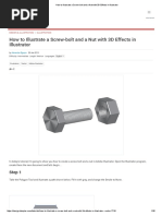 How to Illustrate a Screw-bolt and a Nut With 3D Effects in Illustrator