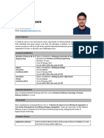 Resume of Shahadat Hossain