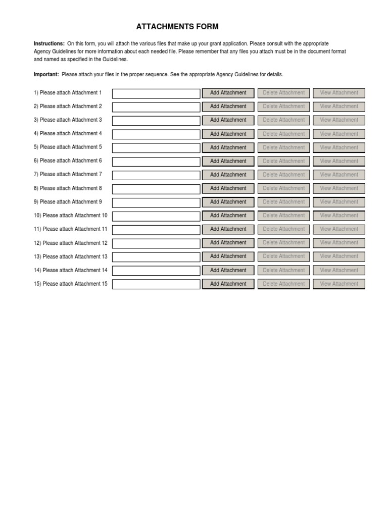 Grant Application Attachments Guide | PDF | Portable Document Format ...