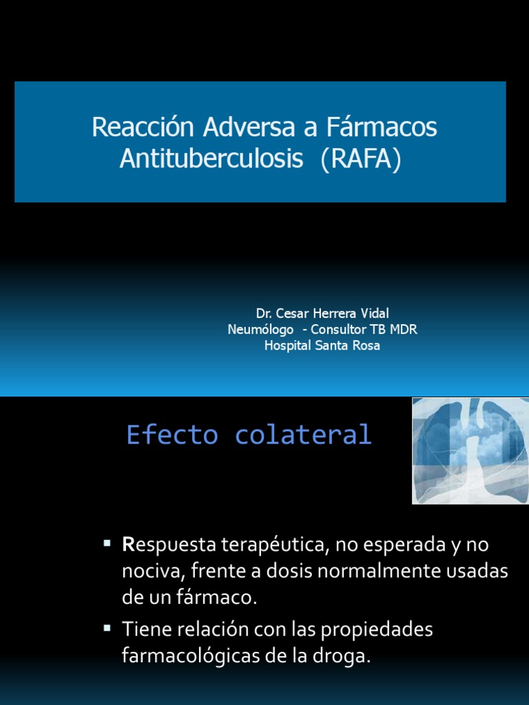 RAFA Generalidades | PDF | Tuberculosis | Farmacología
