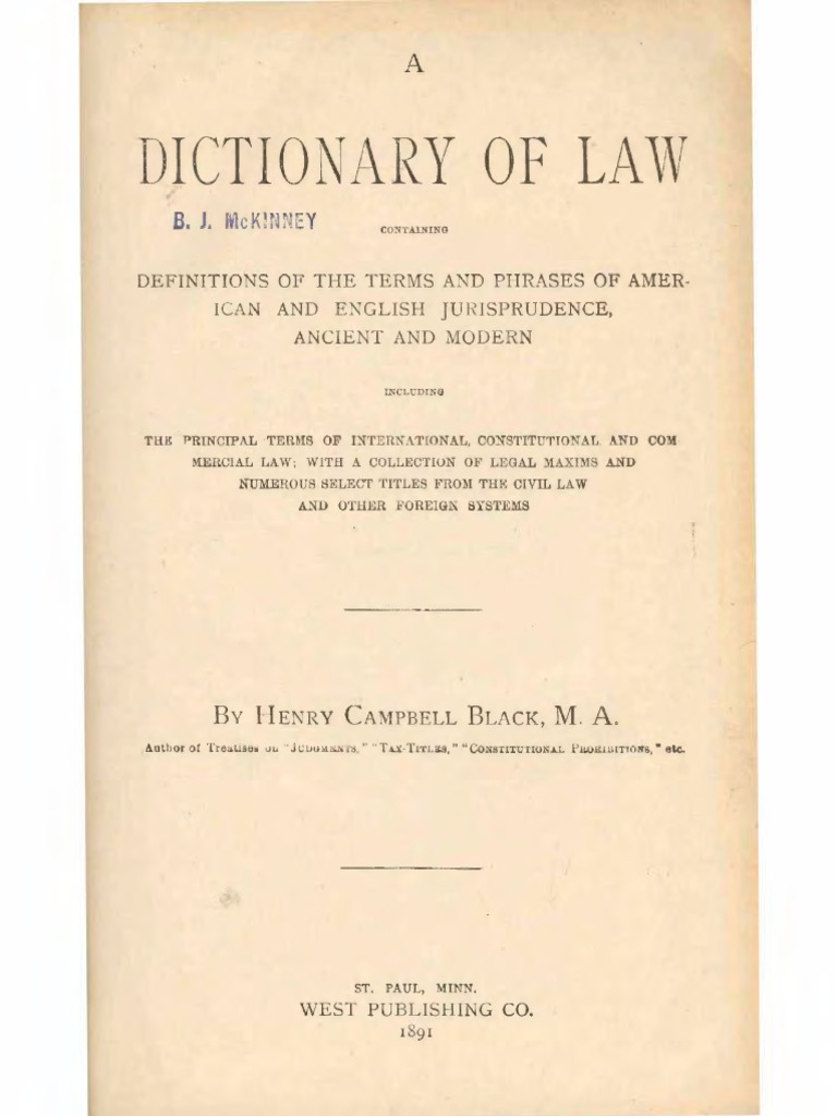 black law dictionary 1st edition pdf free download