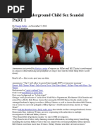 Clinton Underground Child Sex Scandal PART 1