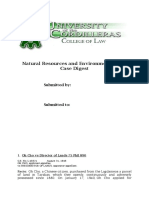 Natural Resources and Environmental Law Case Digest: Submitted by