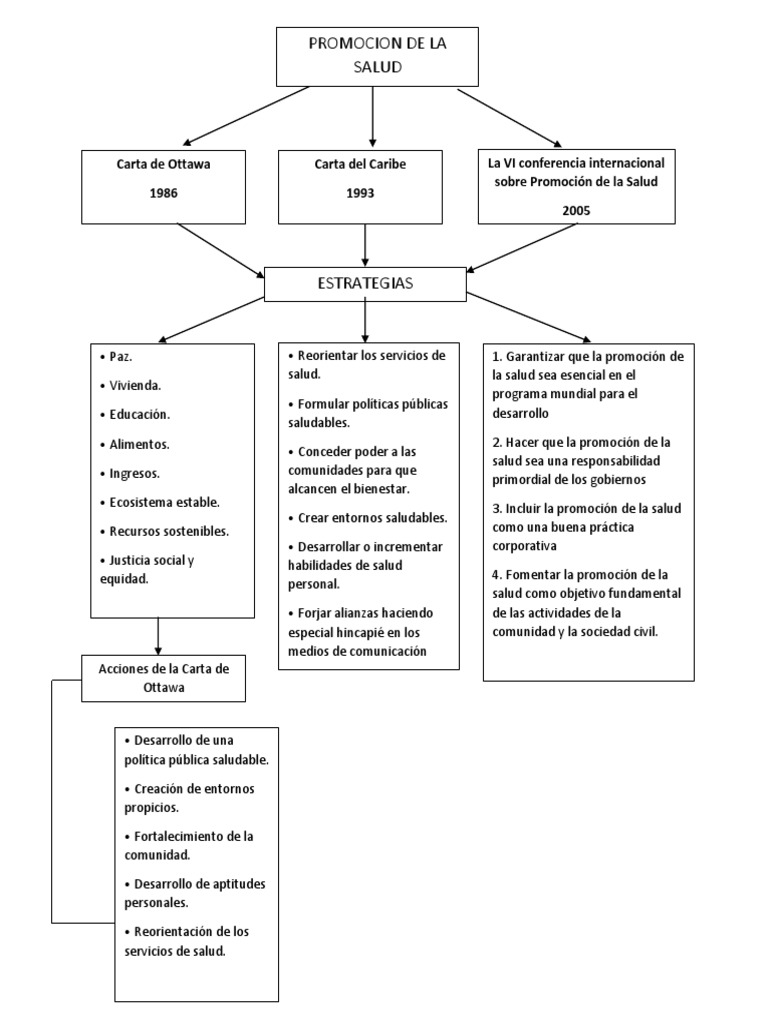 Mapa Conceptual de La Promocion de Salud | PDF | Promoción de la salud ...