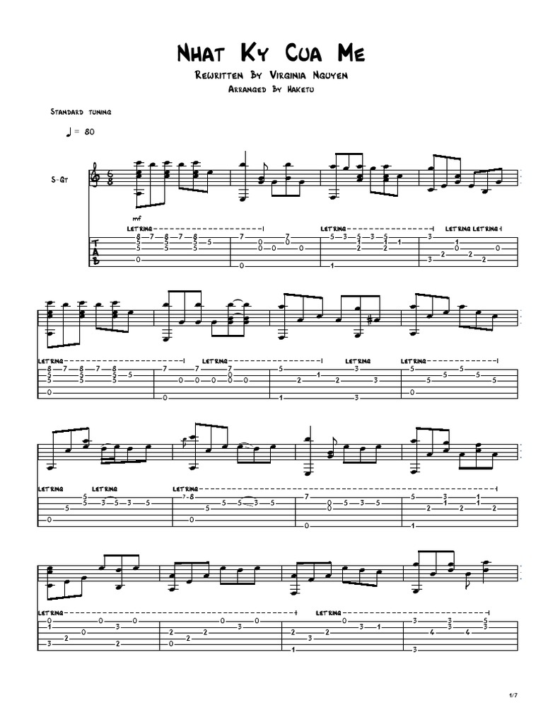 Nhat Ky Cua Me Solo Haketu 1 | PDF | Guitar Family Instruments | Irish  Musical Instruments
