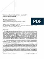 Educación Centrada en Valores y Dignidad Humana PDF