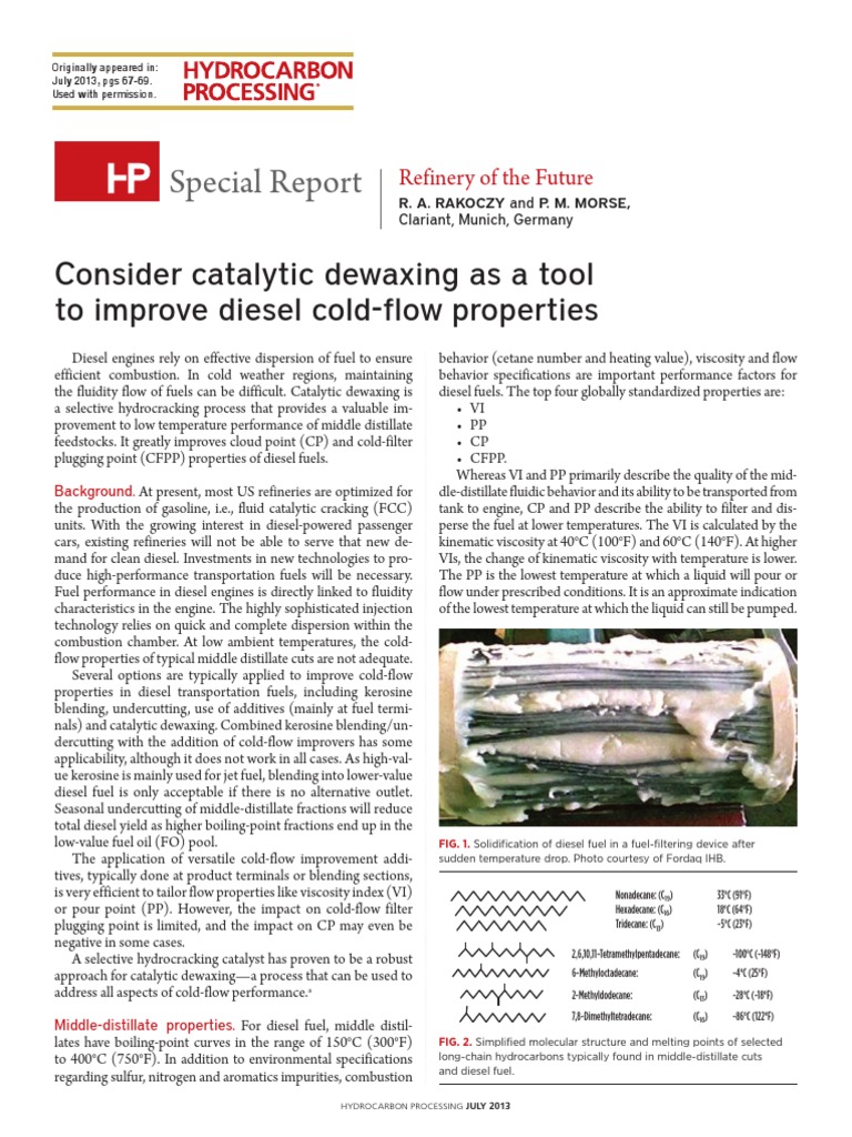 Catalytic Dewaxing PDF Business