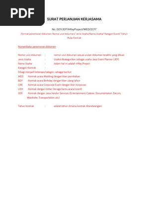 Surat Perjanjian Kerjasama Template Event Planner Pdf