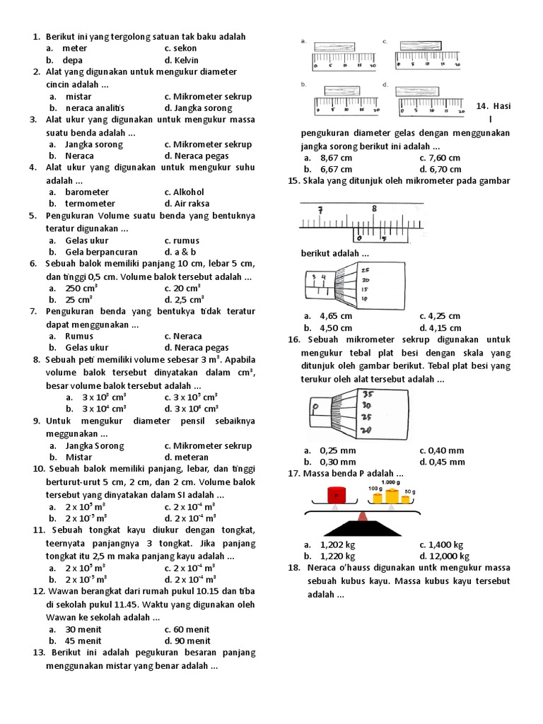 Materi pengukuran smp kelas 7