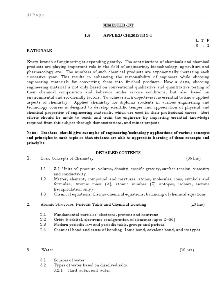 Applied Chemistry for Engineers | PDF | Torque | Rotation Around A ...
