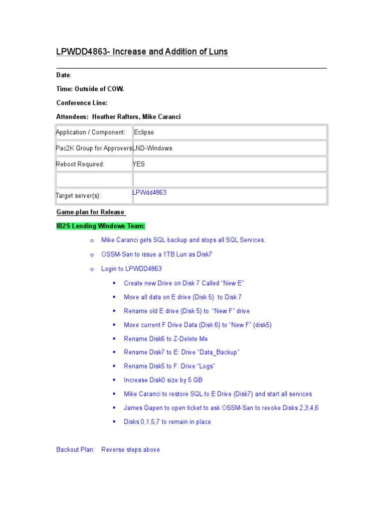 LUNs Addition and Server Reconfiguration Guide | PDF