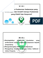 Terwujudnya Puskesmas Sadananya Yang Sehat, Jujur Dan Kreatif Menuju Puskesmas Yang Efektif Dan Responsif