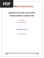 Download GE8161 Problem Solving and Python Programming Lab manual by prempaulg SN356910382 doc pdf