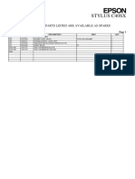 Stylus C40SX Parts List and Diagram