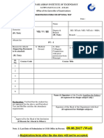 S7, S5, S3 - Optional Test Registration Form - PT I