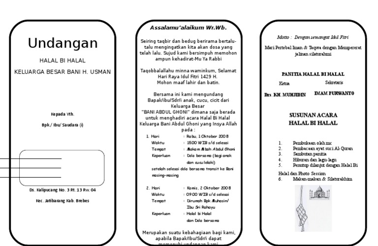 Undangan Halal Bi Halal Keluargartf