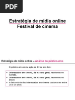 Estratégia de mídia online festival de cinema
