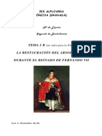 Tema 2 B de Hª de España. Josan 2014. 2º Bach. El Reinado de Fernando VII