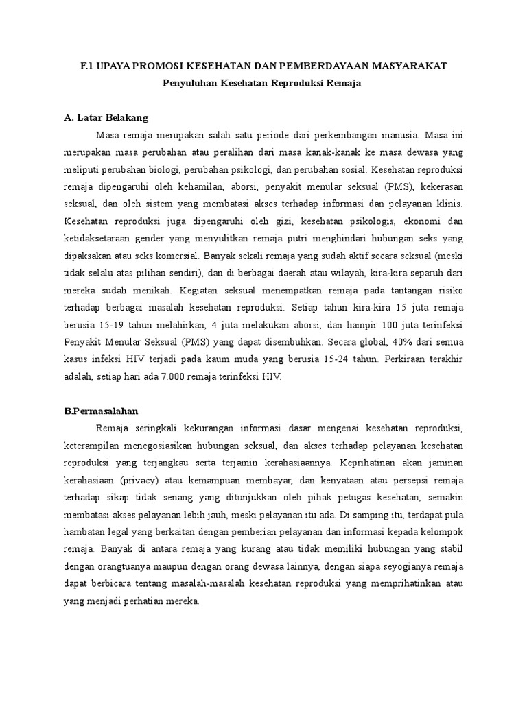 Laporan F1 F6 Puskesmas