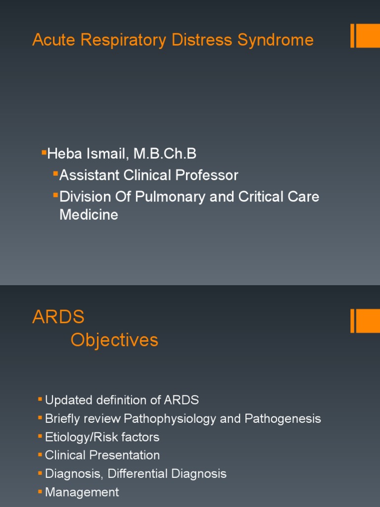 Acute Respiratory Distress Syndrome | PDF | Respiration | Pulmonology