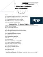 Mining Engineering Syllabus