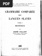 (Collection _les langues du monde_., Série grammaire, philologie, littérature _, 6.) André Vaillant-Grammaire comparée des langues slaves. Tome I, Phonétique.-I.A.C. (1950)