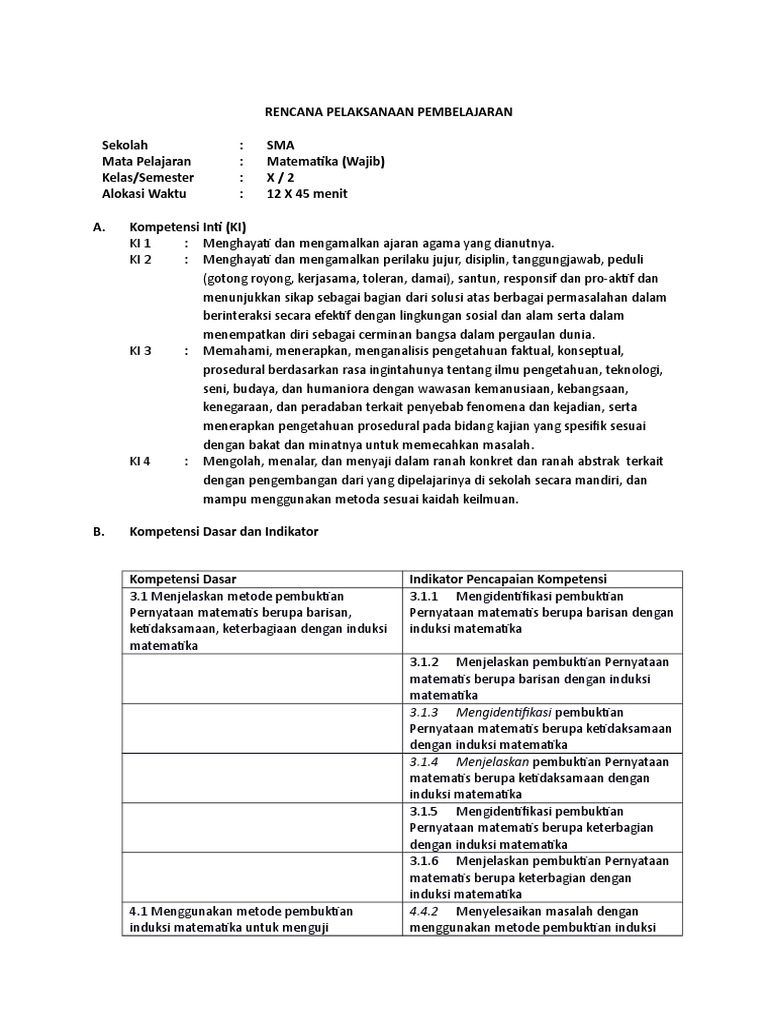 Soal Pilihan Ganda Induksi Matematika Kelas 11 Doc - Guru ...