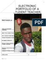Electronic Portfolio of A Student Teacher : MATHABELA BONGANI (216279867)