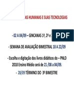 Agenda Ciências Humanas e Suas Tecnologias