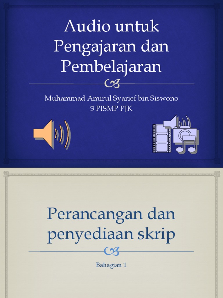 Audio Untuk Pengajaran Dan Pembelajaran PDF