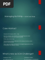 Managing Bull Whip - SCM Case Study