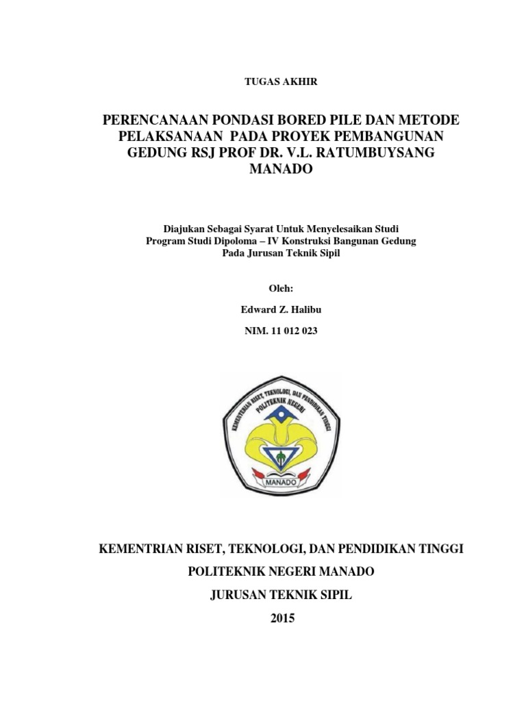 PERENCANAAN PONDASI BORED PILE DAN METODEpdf