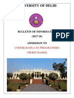 Delhi University Undergraduate Bulletin 2017 PDF