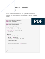 JavaFX Tutorial - JavaFX DatePicker