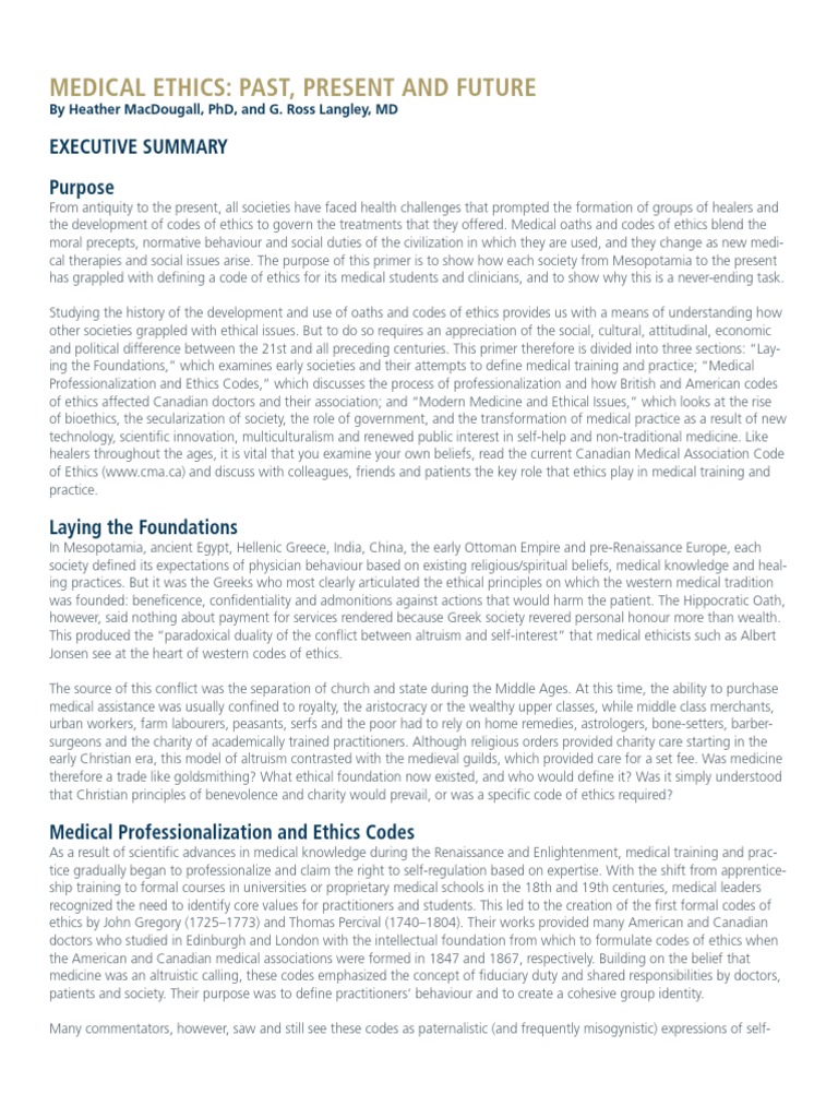 Medical Ethics Summary e PDF | PDF | Medical Ethics | Physician