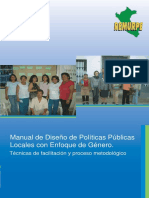 Manual de Diseño de Pp Locales Con Enfoque de Genero