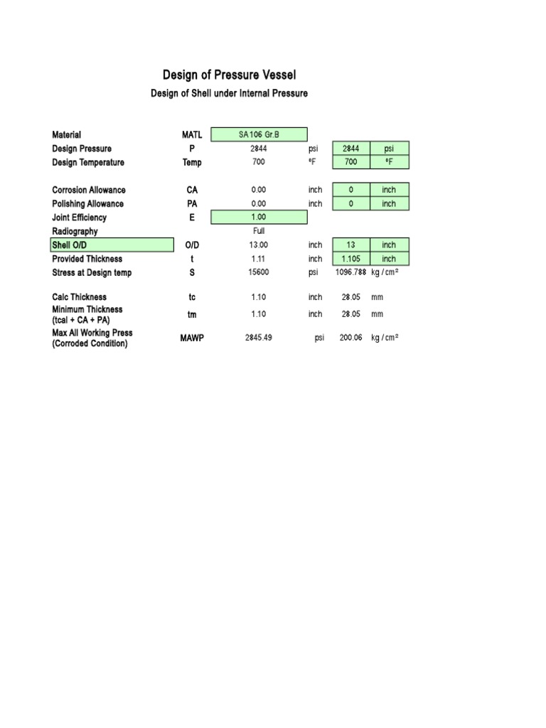 Pressure Vessel Design Specifications | PDF | Pressure | Physical ...