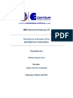 Examen Matematica Financiera