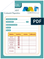 Evaluacion Diagnostica Quinto Grado PDF