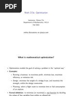 Math 273a: Optimization: Instructor: Wotao Yin Department of Mathematics, UCLA Fall 2015