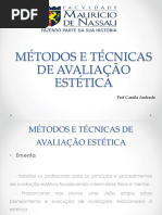 Aula 1 Plano de Ensino AVALIAÇÃO ESTÉTICA