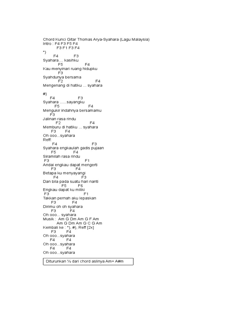 Kunci Gitar Ridwan Sau