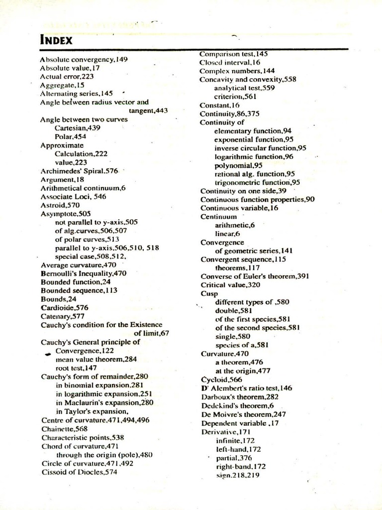 Index: Parallel To Y-Axis, 506,510 | PDF | Series (Mathematics) | Tangent