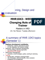 Week 4 - Roles of Trainer