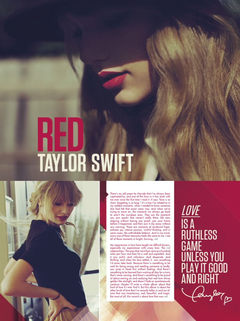 Digital Booklet - Red PDF | PDF | Taylor Swift | Music Industry