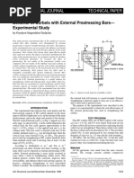 Behavior of Corbels With External Prestressing Bars Experimental Study - Nagrodzka Godycka PDF